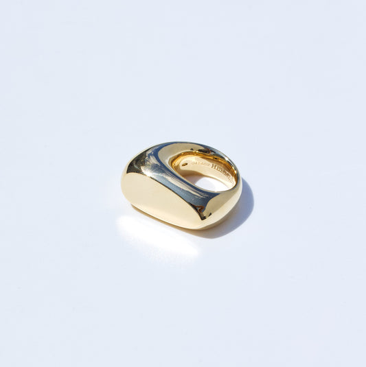HERMES Clarte Signet Ring YG