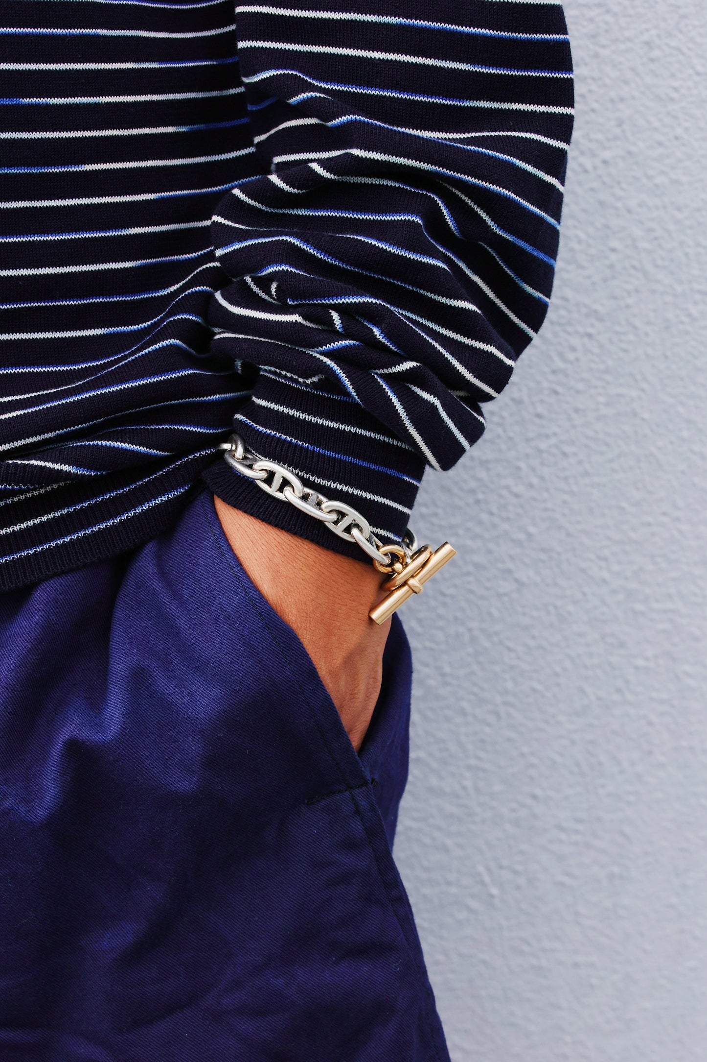 HERMES Chaine d'Ancre Bracelet GM YG Mix