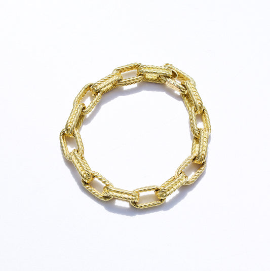 Vintage HERMES Woven Bracelet 18K YG