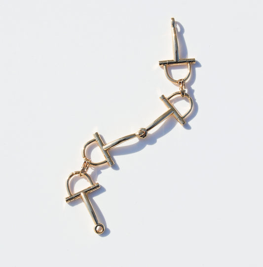 Vintage HERMES Mors de course Bracelet 18K YG