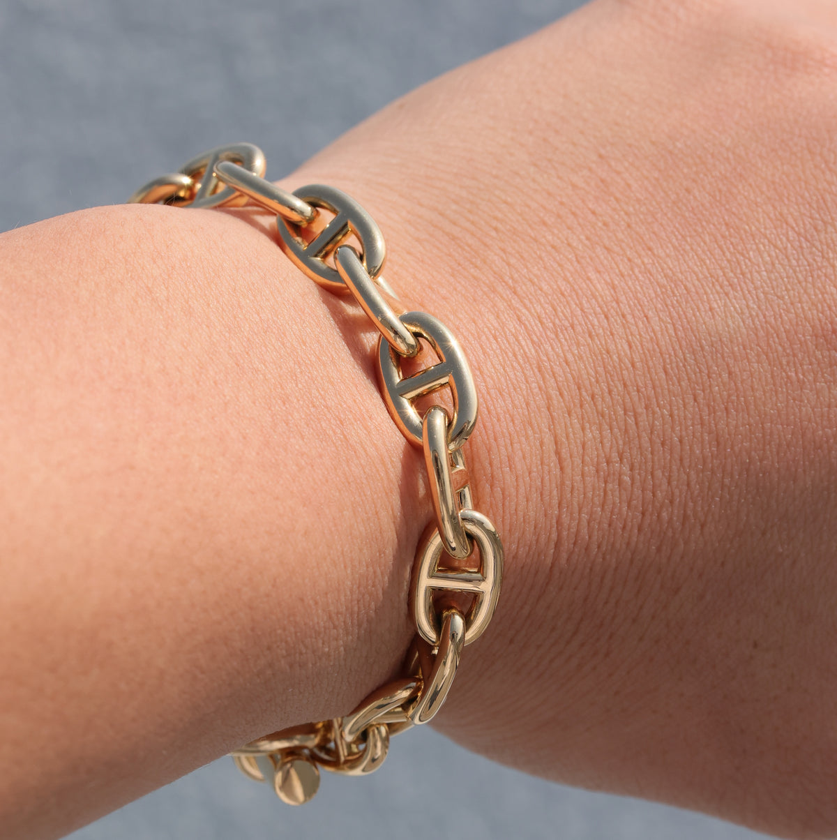 【SOLD】HERMES Chaine d'Ancre Bracelet MM 18K YG