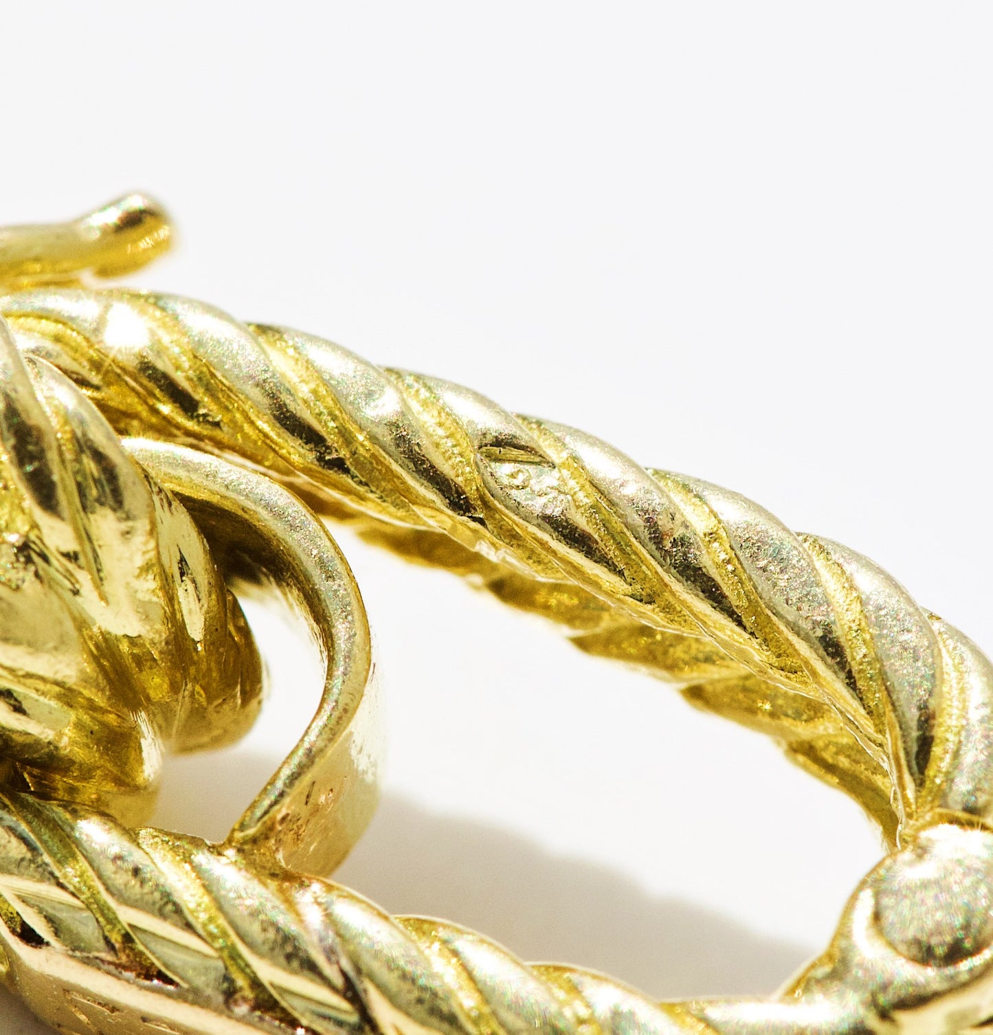 Vintage HERMES Woven Bracelet 18K YG