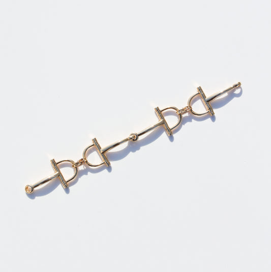 Vintage HERMES Mors de course Bracelet 18K YG