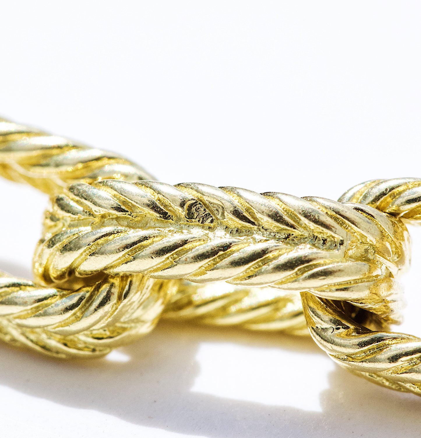 Vintage HERMES Woven Bracelet 18K YG