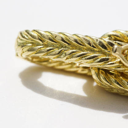 Vintage HERMES Woven Bracelet 18K YG