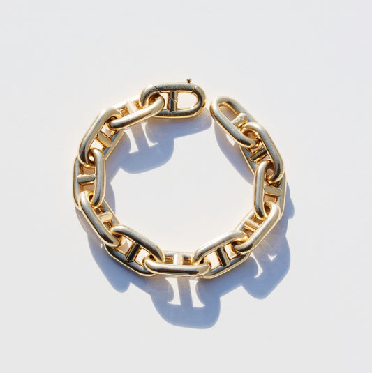 Vintage HERMES Chaine d'Ancre Bracelet 18K YG