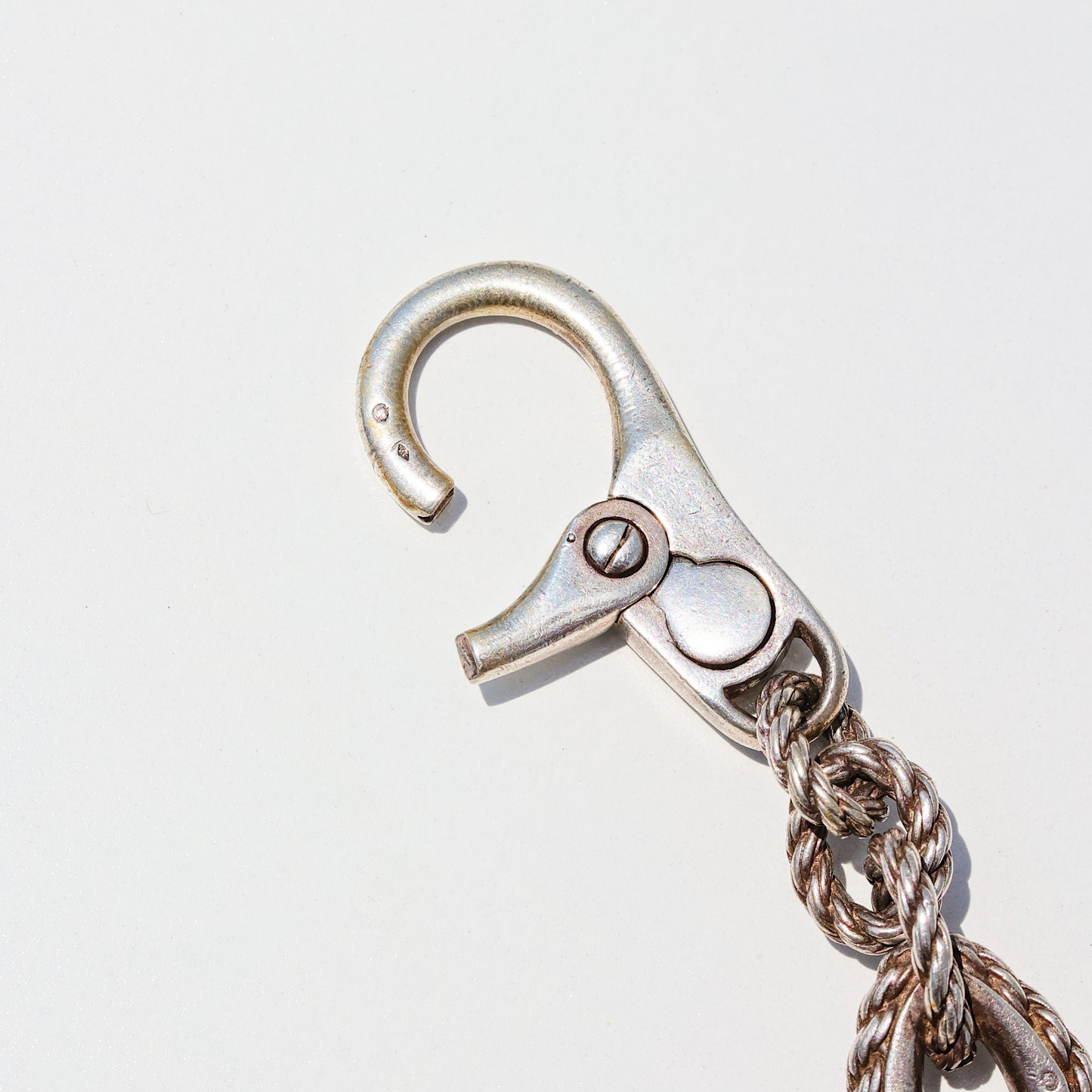 Vintage HERMES Quadrille Key Ring