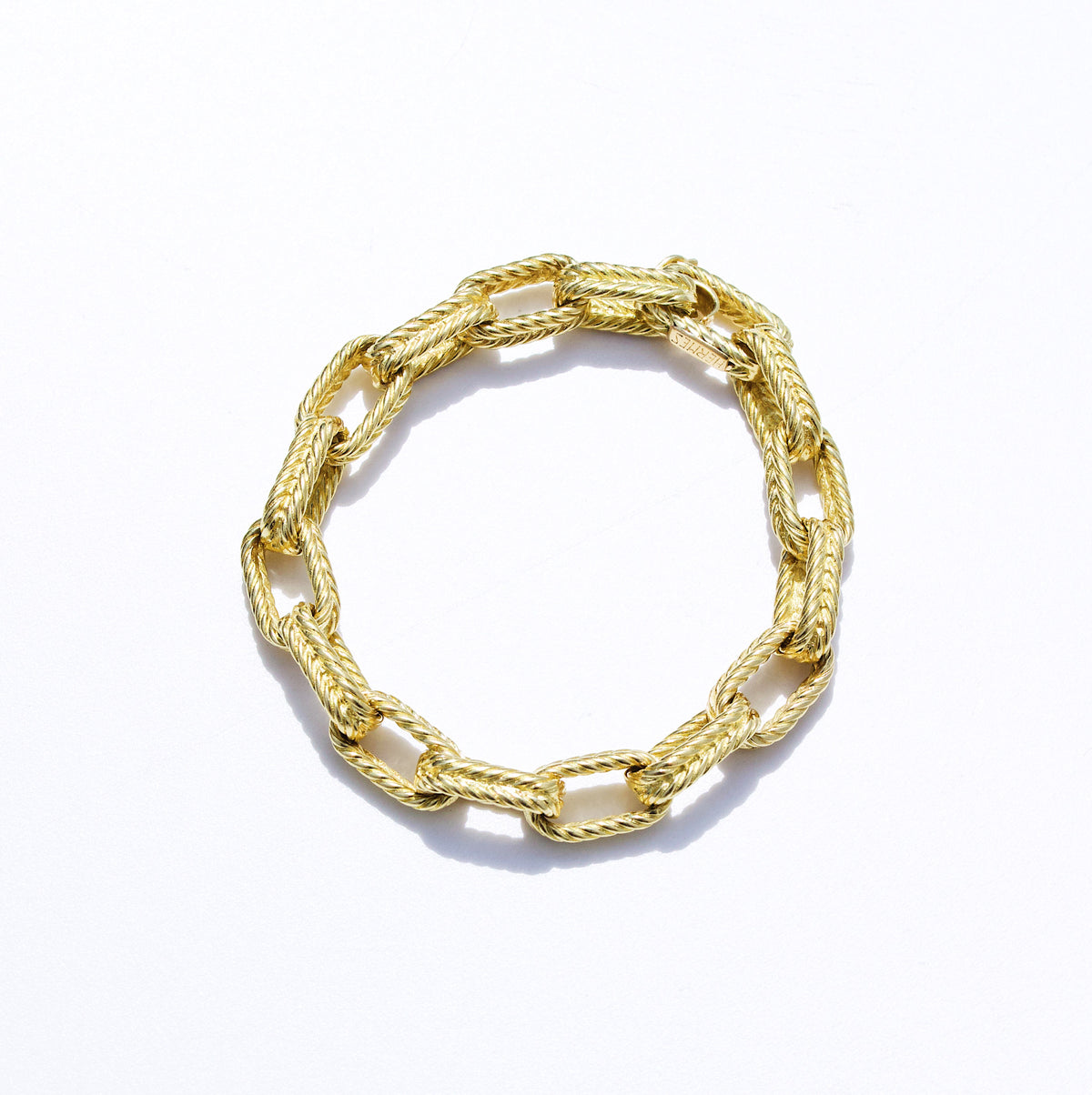 Vintage HERMES Woven Bracelet 18K YG