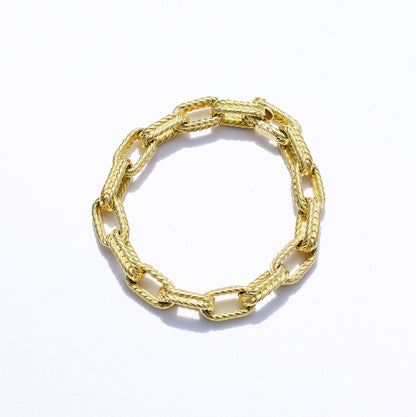 Vintage HERMES Woven Bracelet 18K YG