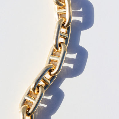Vintage HERMES Chaine d'Ancre Bracelet 18K YG