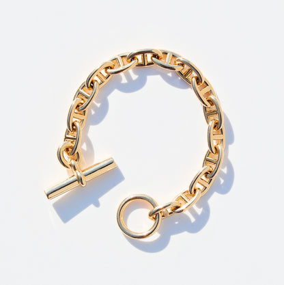【SOLD】HERMES Chaine d'Ancre Bracelet MM 18K YG