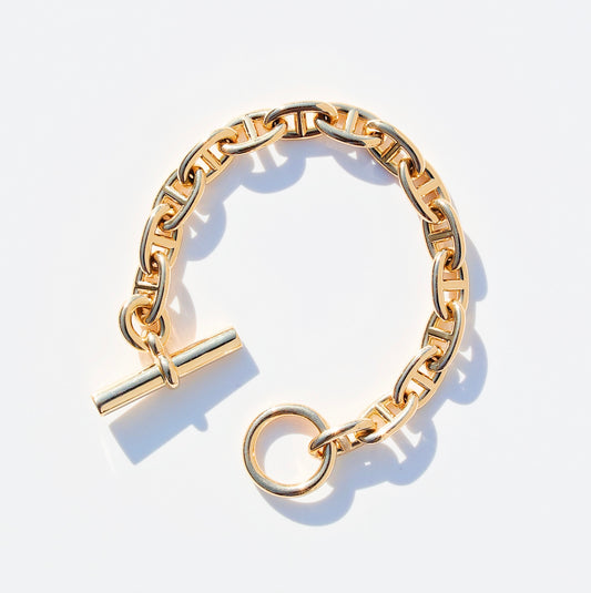HERMES Chaine d'Ancre Bracelet MM 18K YG