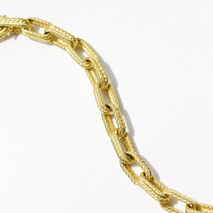 Vintage HERMES Woven Bracelet 18K YG