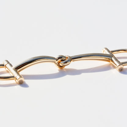 Vintage HERMES Mors de course Bracelet 18K YG