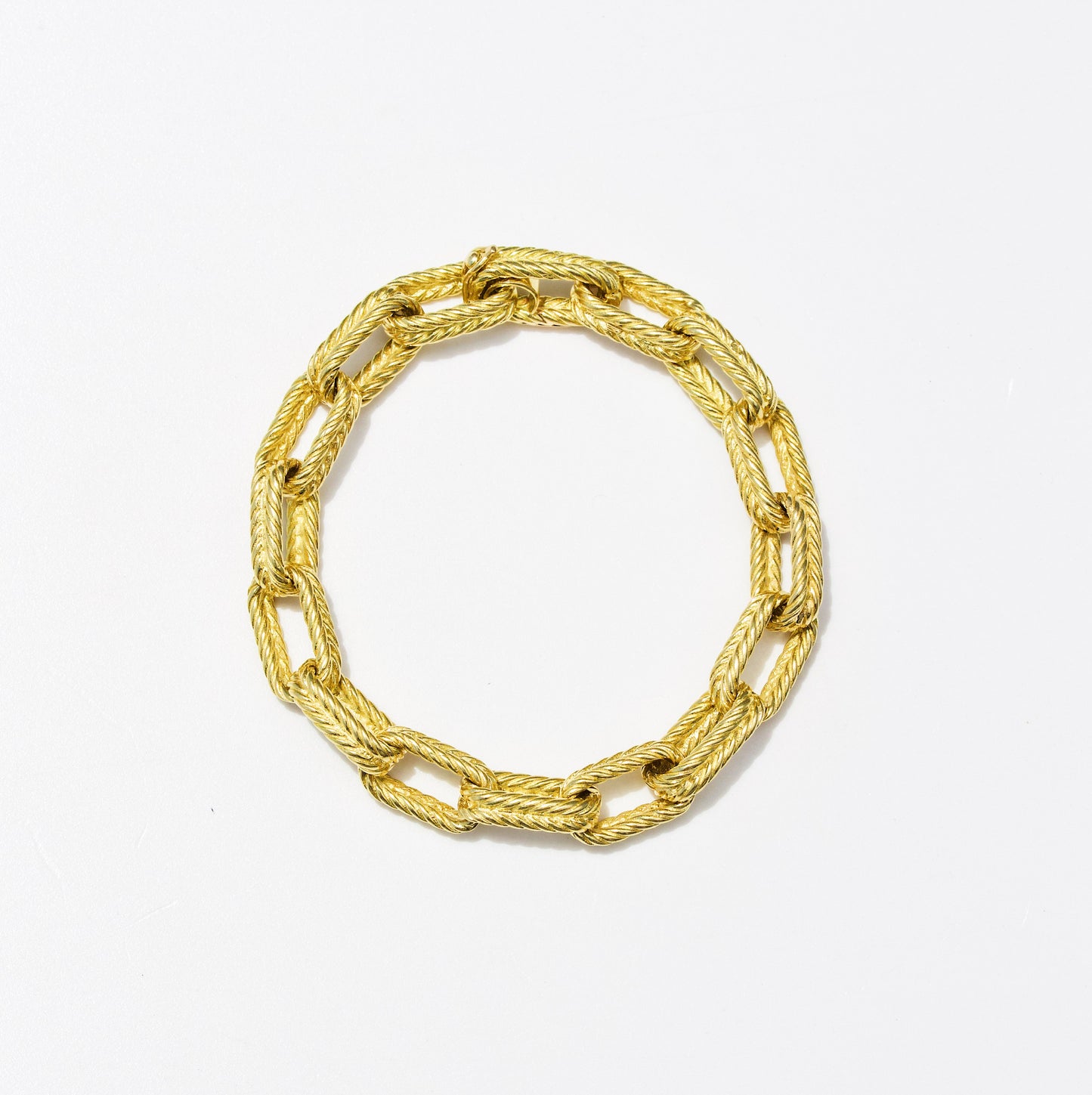 Vintage HERMES Woven Bracelet 18K YG
