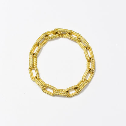 Vintage HERMES Woven Bracelet 18K YG