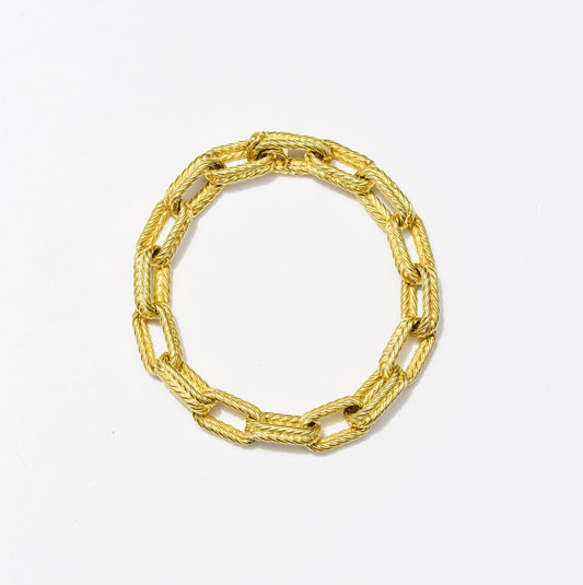 Vintage HERMES Woven Bracelet 18K YG