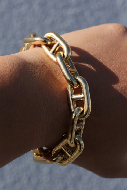 Vintage HERMES Chaine d'Ancre Bracelet 18K YG