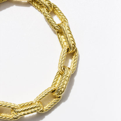 Vintage HERMES Woven Bracelet 18K YG