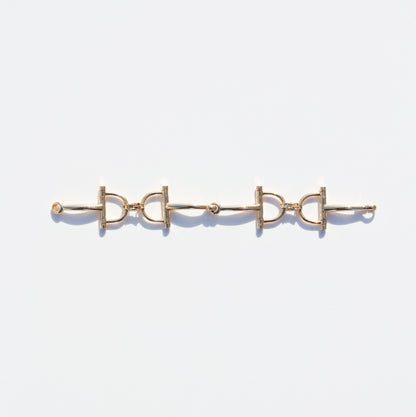 Vintage HERMES Mors de course Bracelet 18K YG