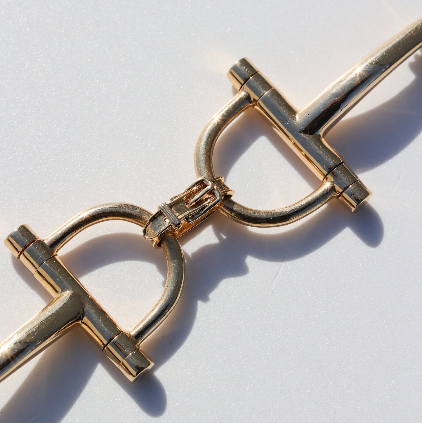 Vintage HERMES Mors de course Bracelet 18K YG