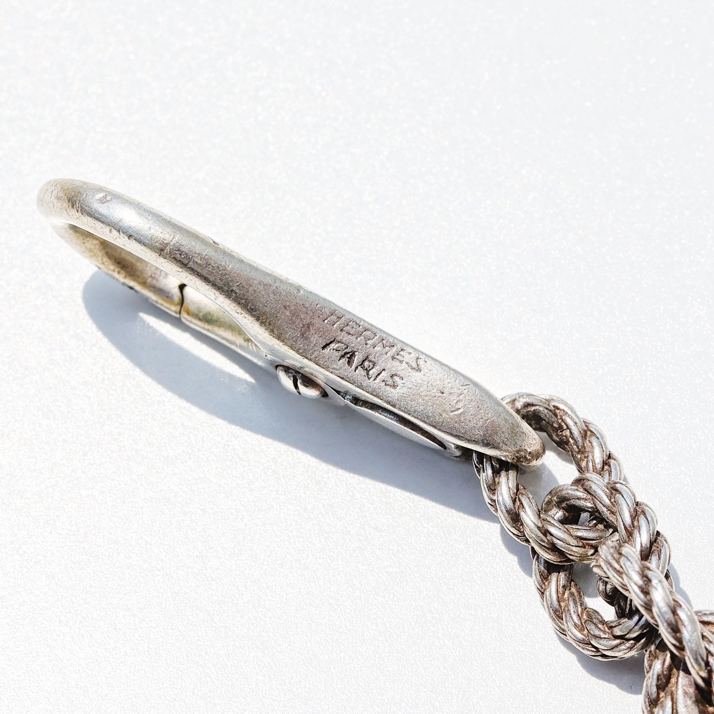 Vintage HERMES Quadrille Key Ring